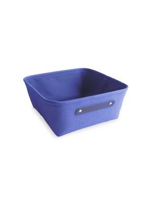 CESTA CUADRADA DE BAÑO AZUL MODELO POLIESTER