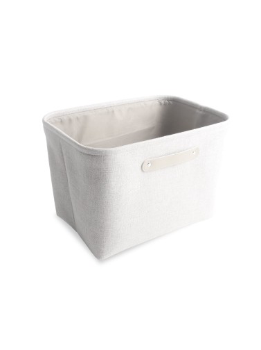 LIGHT GRAY RECTANGULAR BATHROOM BASKET MODEL POLYESTER