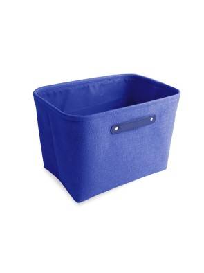 CESTA RECTANGULAR DE BAÑO AZUL MARINO MODELO POLIESTER