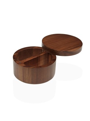 SALIÈRE DE CUISINE RONDE EN BOIS D’ACACIA