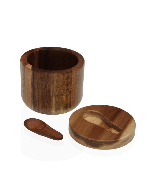 SPICE JAR WITH SPOON ACACIA WOOD MODEL
