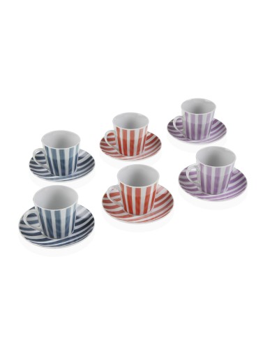 SET MIT 6 TEETASSEN MIT MEHRZEILIGEM MODELL VIER TEETASSEN