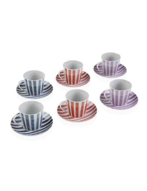 SET MIT 6 TEETASSEN MIT MEHRZEILIGEM MODELL VIER TEETASSEN