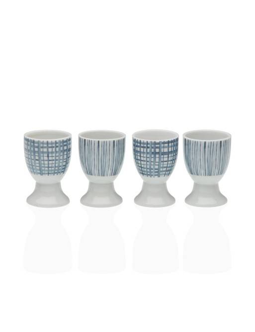 SET OF 4 PORCELAIN EGG HOLDER MODEL LOLA BLUE SET OF 4 PORCELAIN EGG HOLDER MODEL LOLA BLUE