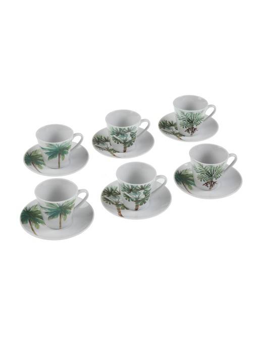 SET DE 6 TAZAS PARA CAFE CON PLATO MODELO ARBRES SET DE 6 TAZAS PARA CAFE CON PLATO MODELO ARBRES