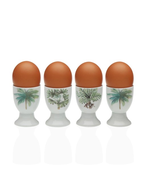 LOT DE 4 PORTE-OEUFS EN PORCELAINE MODÈLE ARBRE LOT DE 4 PORTE-OEUFS EN PORCELAINE MODÈLE ARBRE