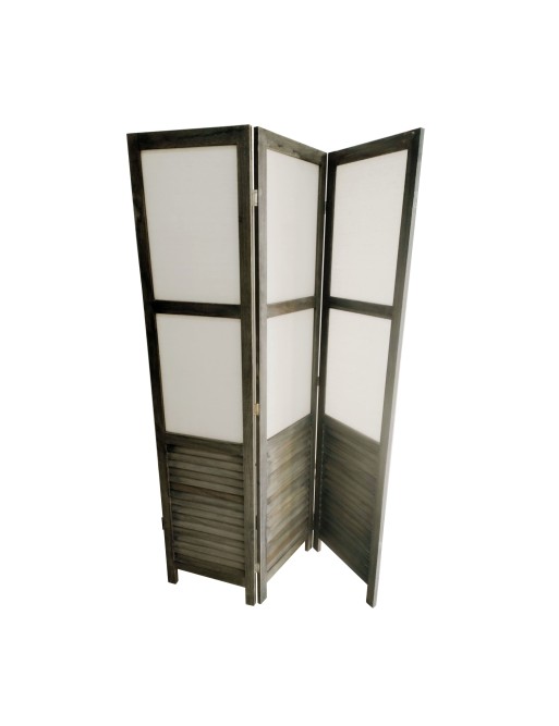 ÉCRAN OU SÉPARATEUR 3 PANNEAUX EN BOIS AVEC FENÊTRES OPAQUES ÉCRAN OU SÉPARATEUR 3 PANNEAUX EN BOIS AVEC FENÊTRES OPAQUES