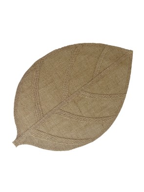 NAPPERON OU NAPPE SIMPLE MODÈLE FEUILLE BEIGE