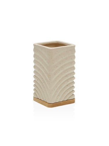 ONDA BEIGE ZAHNBÜRSTENHALTER FÜR DAS BADEZIMMER