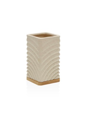 PORTACEPILLOS DE BAÑO MODELO ONDA BEIGE