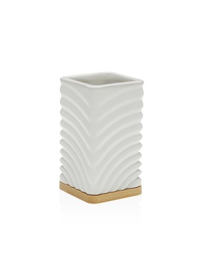 PORTACEPILLOS DE BAÑO MODELO ONDA BLANCO