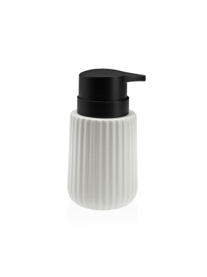 WHITE SOAP DISPENSER MODEL VERTICAL LINES