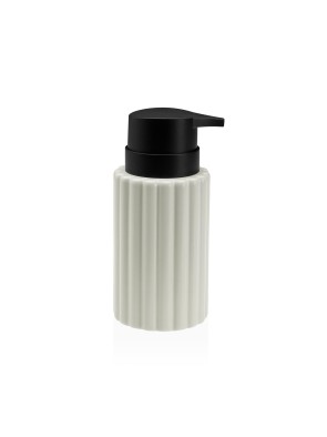 WHITE STRIPED SOAP DISPENSER