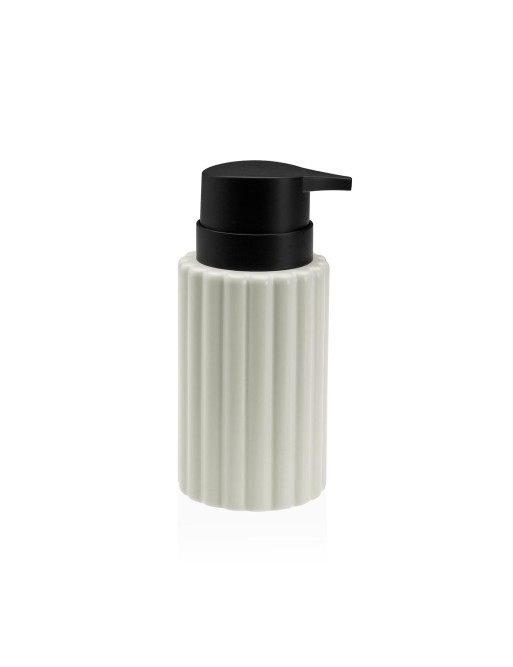 WHITE STRIPED SOAP DISPENSER