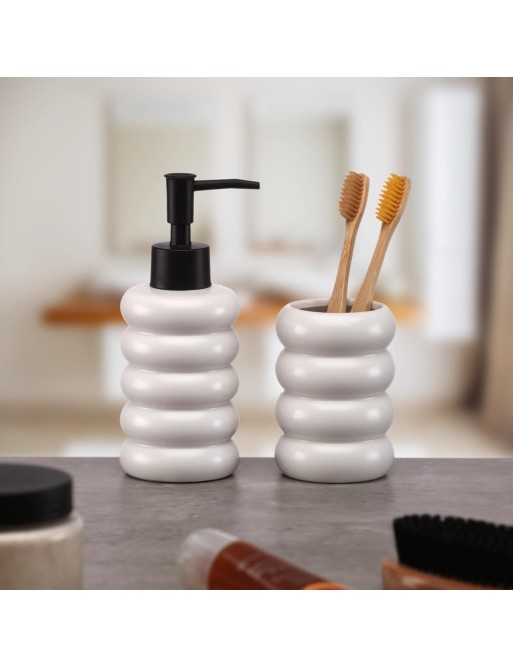 PORTE-BROSSE À DENTS DE SALLE DE BAIN BLANC MODÈLE CAROL