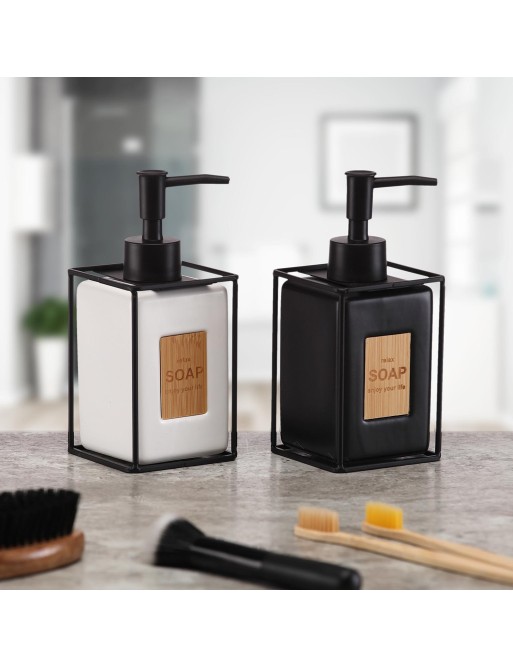 DISPENSADOR DE JABON DE BAÑO BLANCO MODELO SOAP