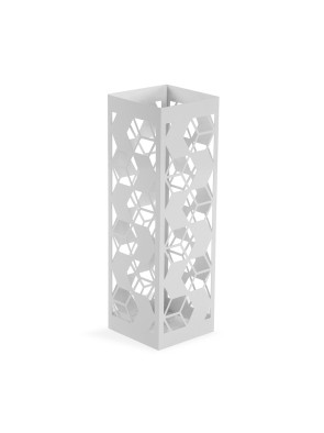 PORTE-PARAPLUIE MÉTALLISÉ BLANC MODÈLE HEXAGONAL