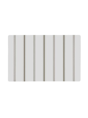 SALVAMANTEL O MANTEL UNITARIO BLANCO MODELO RAYAS Y LINEAS MARRON