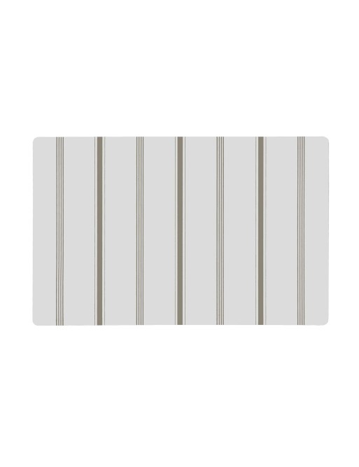 SALVAMANTEL O MANTEL UNITARIO BLANCO MODELO RAYAS Y LINEAS MARRON