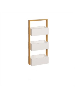 BATHROOM SHELF WITH 3 SHELVES MODEL WHITE DRAWERS