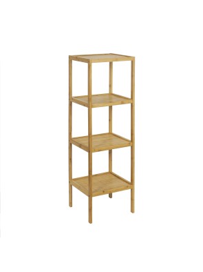 BATHROOM SHELF WITH 4 SHELVES BAMBOO AND MDF MODEL