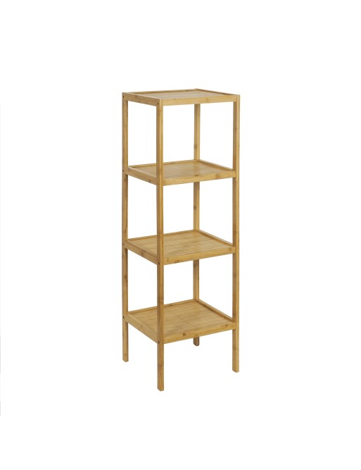 BATHROOM SHELF WITH 4 SHELVES BAMBOO AND MDF MODEL