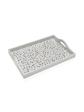 BANDEJA RECTANGULAR DE MADERA PARA ALIMENTOS MODELO CONFETTI
