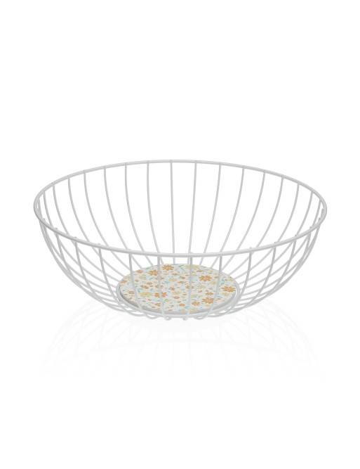OBSTSCHALE ODER -KORB AUS WEISSEM METALL MODELL NIVORA OBSTSCHALE ODER -KORB AUS WEISSEM METALL MODELL NIVORA
