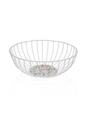 FRUTERO O CESTA METALICA BLANCA MODELO AMAYA