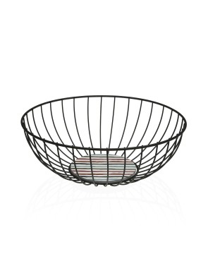 BLACK METAL FRUIT BOWL OR BASKET MODEL LIGNE