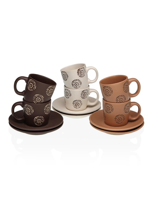 SERVICE 6 TASSES CAFÉ AVEC ASSIETTE HAUWA SERVICE 6 TASSES CAFÉ AVEC ASSIETTE HAUWA