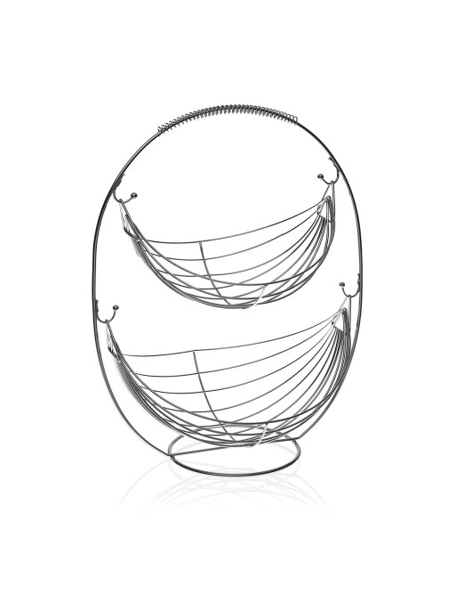 DOPPELSTÖCKIGE OBSTSCHALE MIT METALLIC-MODELL DOPPELSTÖCKIGE OBSTSCHALE MIT METALLIC-MODELL
