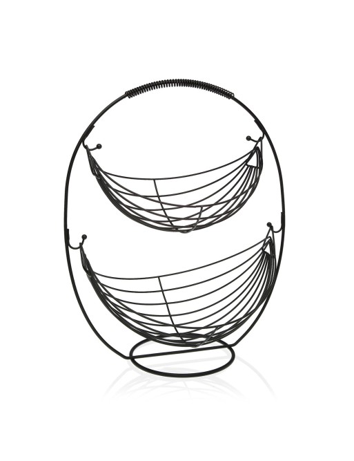 ZWEISTÖCKIGE OBSTSCHALE MODELL IN SCHWARZ METALLIC ZWEISTÖCKIGE OBSTSCHALE MODELL IN SCHWARZ METALLIC