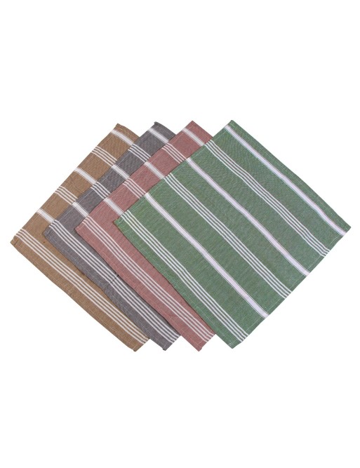FOUR 50x50 CM KITCHEN TOWELS MODEL WITH WHITE STRIPES FOUR 50x50 CM KITCHEN TOWELS MODEL WITH WHITE STRIPES