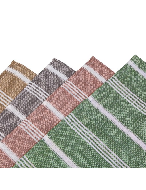 FOUR 50x50 CM KITCHEN TOWELS MODEL WITH WHITE STRIPES FOUR 50x50 CM KITCHEN TOWELS MODEL WITH WHITE STRIPES