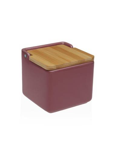 SALIÈRE DE CUISINE EN BAMBOU MODÈLE BOURGOGNE AVEC COUVERCLE