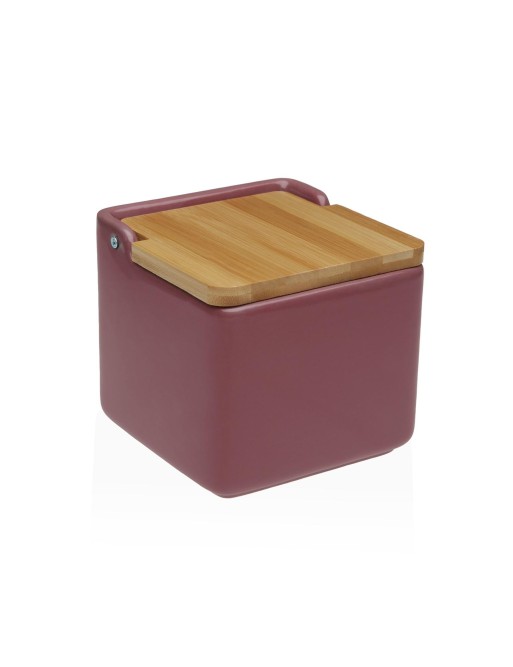 SALERO DE COCINA CON TAPA BAMBÚ MODELO BURGUNDY