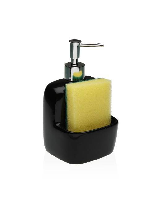 DOSIFICADOR DE JABON Y ESTROPAJERO MODELO NEGRO