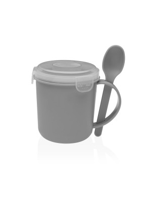 SET AUS FUTTERBECHER MIT GRAUEM LÖFFEL VIKI MODELL