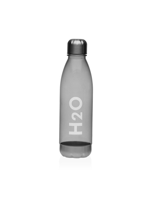 BOUTEILLE EN PLASTIQUE AVEC BOUCHON EN ACIER MODÈLE H2O NOIR BOUTEILLE EN PLASTIQUE AVEC BOUCHON EN ACIER MODÈLE H2O NOIR