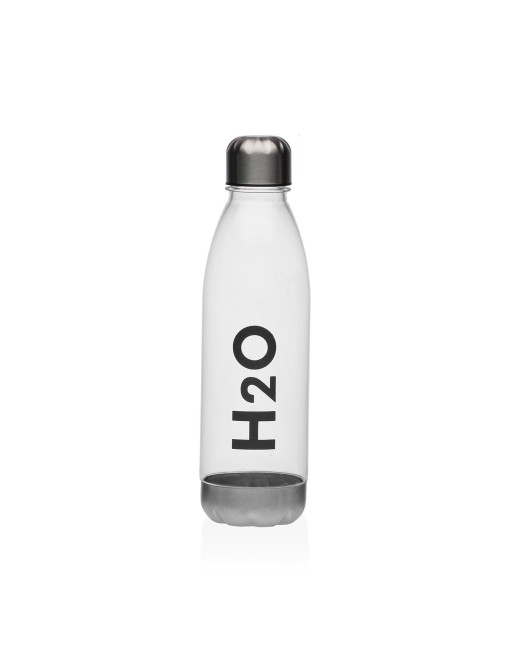 BOUTEILLE EN PLASTIQUE TRANSPARENT AVEC BOUCHON EN ACIER MODÈLE H2O BOUTEILLE EN PLASTIQUE TRANSPARENT AVEC BOUCHON EN ACIER MODÈLE H2O