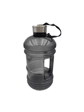 2-LITER-GETRÄNKEFLASCHE AUS STAHL MIT DECKEL, GRAUES MODELL