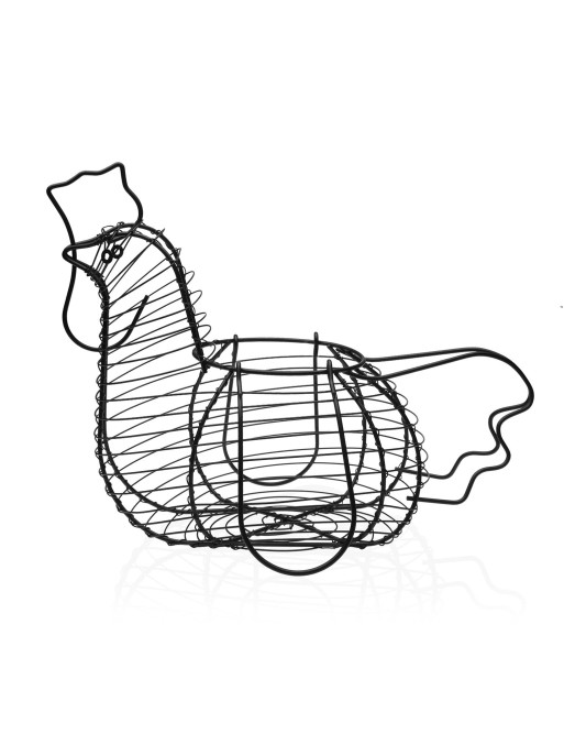 COQUETIER EN ACIER NOIR MODÈLE COQ COQUETIER EN ACIER NOIR MODÈLE COQ