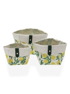 SET DE 3 CESTAS CUADRADAS MODELO CITRO