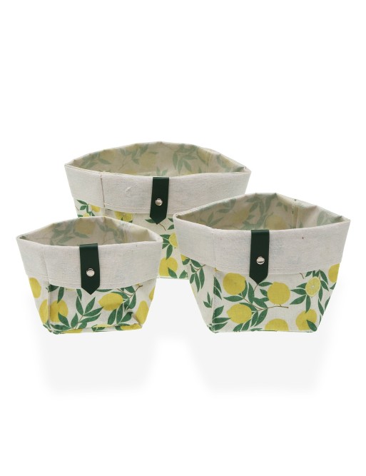 SET OF 3 SQUARE BASKETS MODEL CITRO