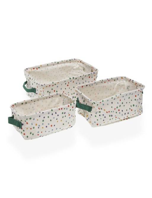 SET 3 RECHTECKIGE CONFETTY KÖRBE SET 3 RECHTECKIGE CONFETTY KÖRBE