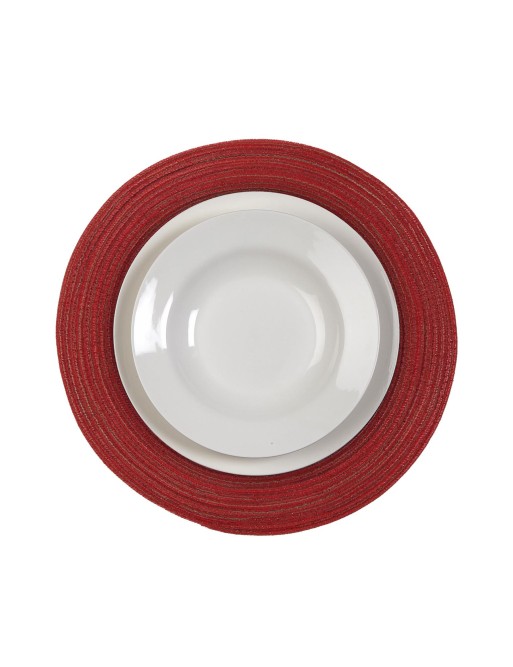 SET DE TABLE ROND ROUGE OU SET DE TABLE