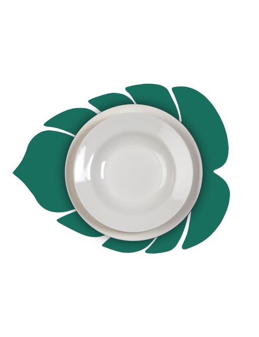 SET DE TABLE OU SET DE TABLE MODÈLE FEUILLE TURQUOISE