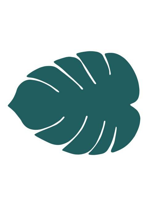 MONSTERA LEAF MODELL INDIVIDUELLE TISCHDECKE TÜRKISGRÜN MONSTERA LEAF MODELL INDIVIDUELLE TISCHDECKE TÜRKISGRÜN