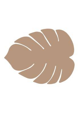 MONSTERA BEIGE BLATTMODELL PLATZABZETTEL